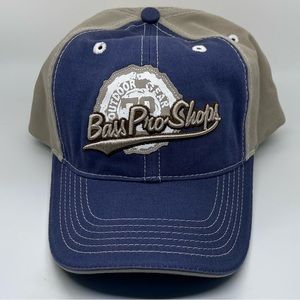 NWOT Bass Pro Shops Baseball Hat Cap Blue Tan Adjustable